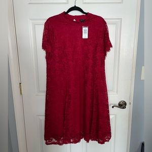 Torrid short sleeve lace skater dress